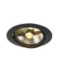 SLV New Tria 1 Spot Aluminium Zwart Rond | Zaagmaat 150mm - Geschikt voor 1x GU10 (AR111) 